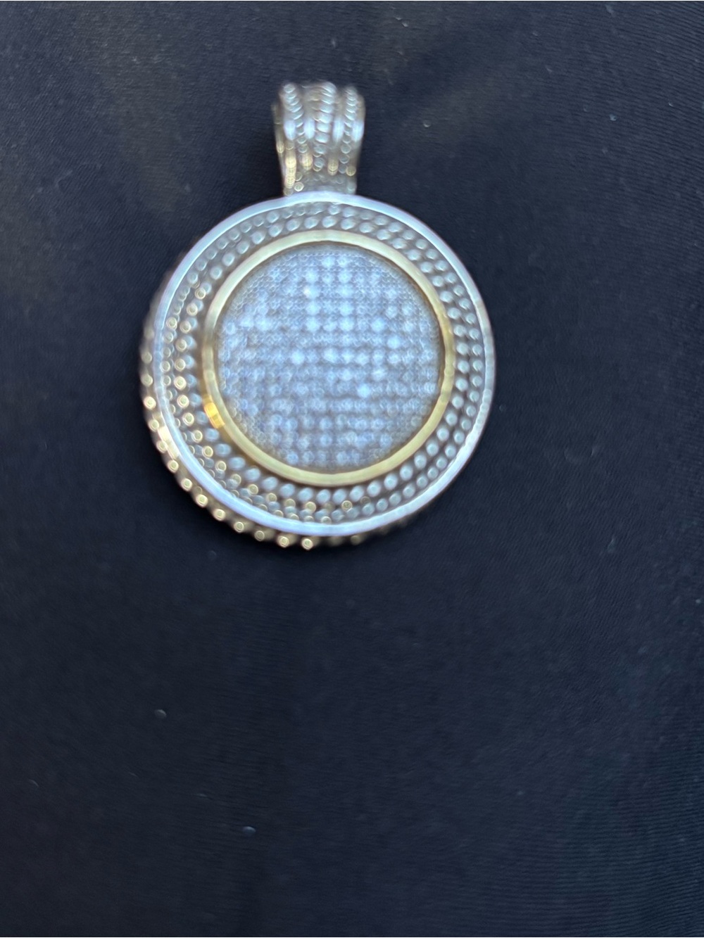 Sterling Silver and Gold-Tone Circle Pendant